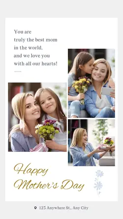 Personal sharing Mother's Day Display Minimalist