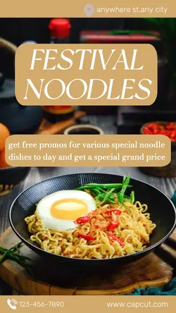food noodles promosion instagram story