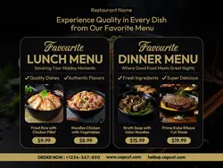 Food and Beverage Favourite Lunch Menu and Dinner