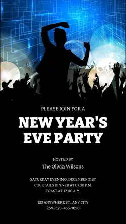 New Year's Party Invitaion Instagram Story