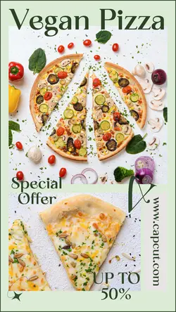 Food Vegan Pizza Special Offer Instagram Story