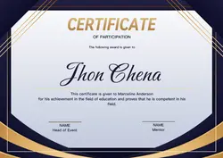 Non-Marketing-Certificate Blue Dark Gradien