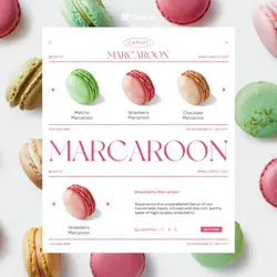 Food Marcaroon Cookies Display Retro