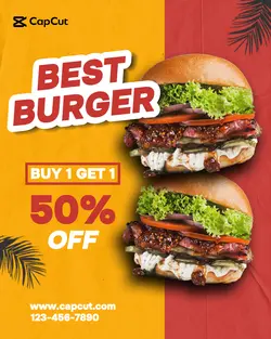 Food Queen Burger Instagram Post 