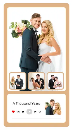 Non-Marketing Photo Collage wedding  song instagram story