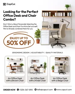 Furniture Office Desk and Combo Instagram Portrait