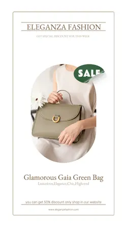 Bag Fashion Sale Instagram Story Green Minimalist