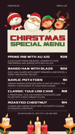 Christmas Special Menu Promotion Instagram Story