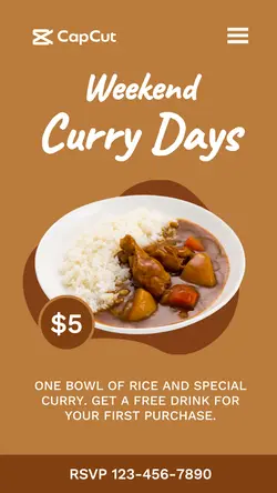Food Promotion Curry Instagram Story