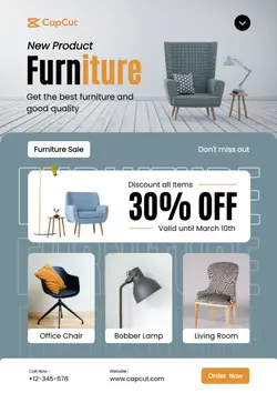 New Product Furniture Flyer A4