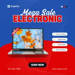 Mega Sale Electronic Laptop Discount Instagram Post