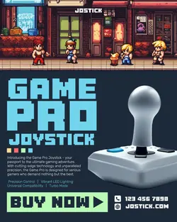 Electronic Game Joystick Product Display Post