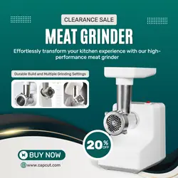 E-commerce Electronics Meat Grinder Product Display Shade of Green