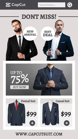 Formal Suit Promotion Instastory