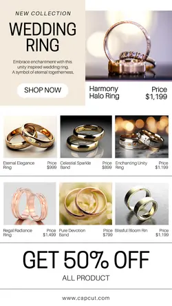 Wedding Ring Display Product Instagram Story