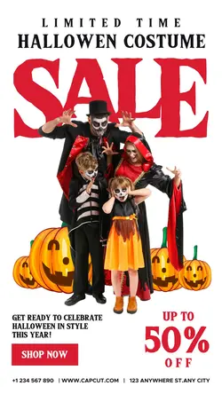 Hallowen Costume Sales Promotion Insta Stoy