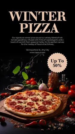 Foo Winter Pizza Sale Instagram Story