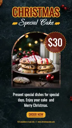 Christmas Day Cake Promotion for Instagram Story