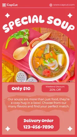 Special Soup Food Product Instagram Story