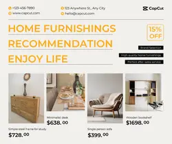 Home furniture showcases minimalist style