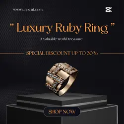 Luxury Ruby Ring Promotion Instagram Post