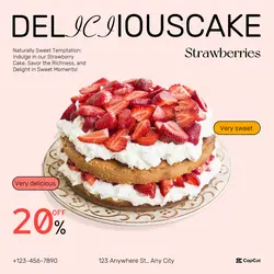 Services cake Price reduction  Minimalist    