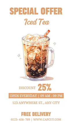 Iced Tea Beverage Promotion Instagram Story