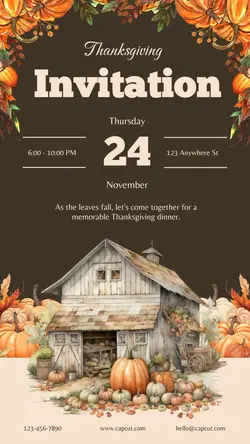 Thanksgiving Dinner Party Invitation Tiktok Post