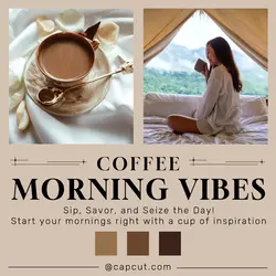 Coffee Morning Vibes Instagram Post