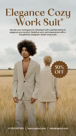 Promo Elegance Work Suit Instagram Story