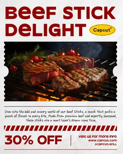 Food Beef Stick Promo Instagram Post 2
