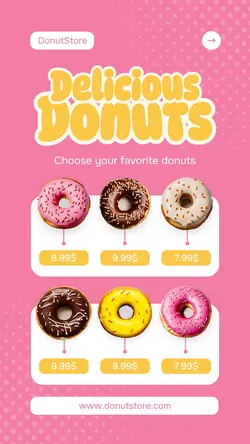 Donut Display Instagram story