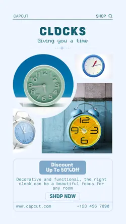 Household Clocks Promotion Instagram Story