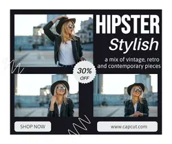 Fashion Hipster Stylish Promotion Facebook Post