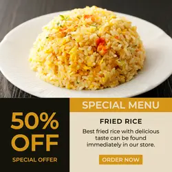 fried rice promotion instagram post