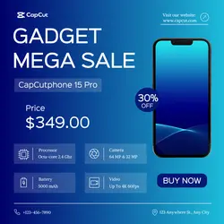 Gadget Sale Instagram Post Blue