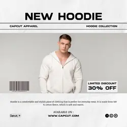 fashion hoodie promotion instagram post