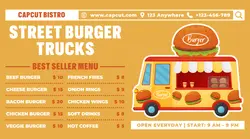 Street Burger Truck Menu Promotion Facebook Ads