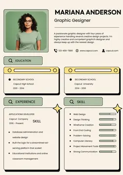 Business Resume Graphic Gesigner