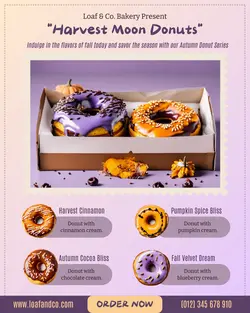 Food Autumn Donut Menu Instagram Portrait