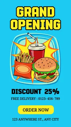 Grand Opening Food Promotion Instagram Story