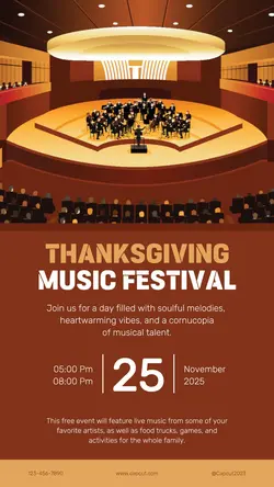 Thanksgiving Music Festival Tiktok Post