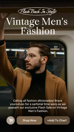 Vintage men's fashion Instagram Story