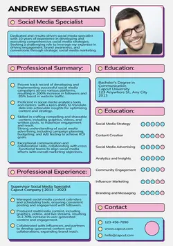Business Resume Social Media Specialist