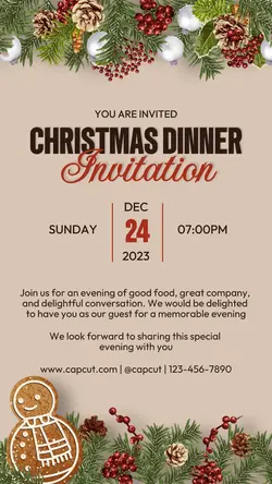Other Industries Christmas Dinner Invitation