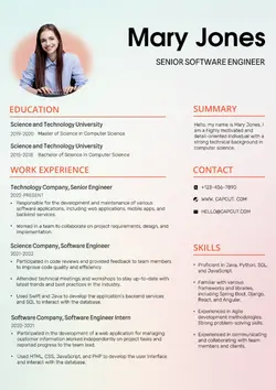 Education Resume Display Minimal(cc web)