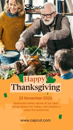 Thanksgiving greeting instagram story