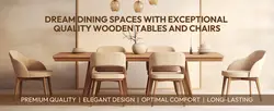 E-commerce Detail Page Furniture Wooden Tables and Chairs
