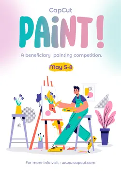 Non-Marketing Painting Competition Campus Poster