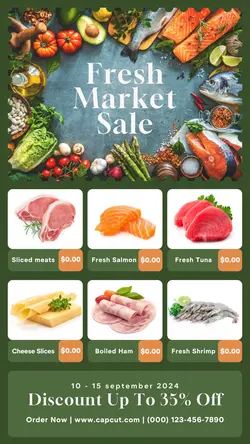 fresh market sale instagram story